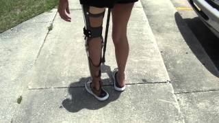 Walking in an Ankle Knee Foot Orthosis Please help [upl. by Macnamara]