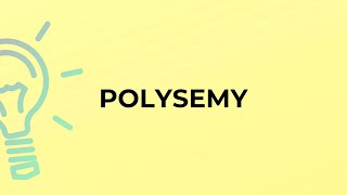 What is the meaning of the word POLYSEMY [upl. by Haibot]