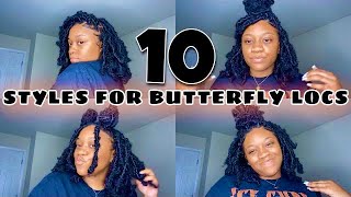 10 QUICK Ways To Style Butterfly Locs 🦋 [upl. by Letnohc]