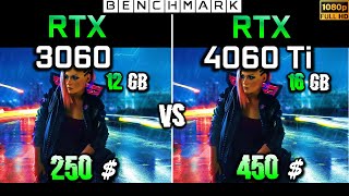 RTX 3060 vs RTX 4060 Ti 16GB  Gaming Test in 10 Games  1080p  Benchmark [upl. by Dleifrag586]