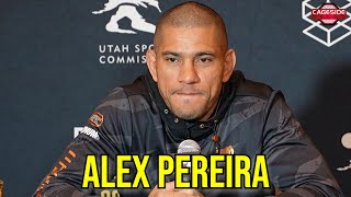 Alex Pereira Discusses Title Defense Being a Leader Sister Fighting Next Week in SLC  UFC 307 [upl. by Mariele228]