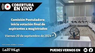 Retransmisión Comisión Postuladora inicia votación final de aspirantes a magistrados [upl. by Legnaleugim316]