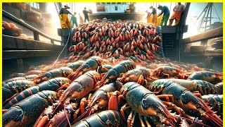 Amazing Fishermen Catching Billions Of🦞 Lobster amp King Crabs  Modern Lobster Farming Process 🦞 [upl. by Shing636]