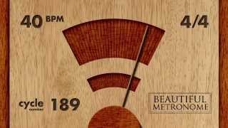 40 BPM 44 Wood Metronome HD [upl. by Tedi]