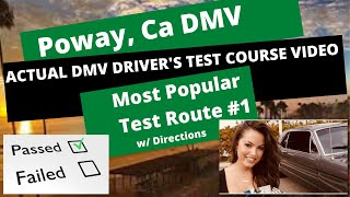 ACTUAL TEST ROUTE Poway CA DMV Behind The Wheel Drivers Training Education Course Adults Online [upl. by Base]