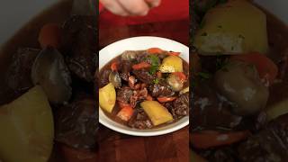 French recipe of Beef bourguignon 🤤 shorts [upl. by Xirtaeb]