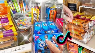 pantry fridge refill and restock tiktok compilation 🍇🍋🥝 [upl. by Ettener]