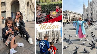 TRAVEL VLOG FAMILY TRIP TO MILAN Kids got SO EXCITED [upl. by Ardelis]