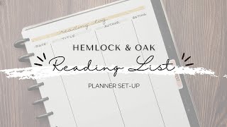 Plan With Me  Hemlock and Oak  Planner Set Up  Reading List [upl. by Ladnar449]