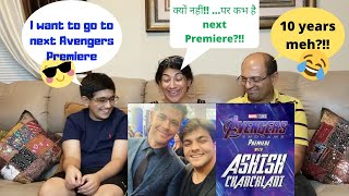 ASHISH CHANCHLANI  Avengers Endgame Premiere  Reaction   Indian American Vlogger [upl. by Bergh]