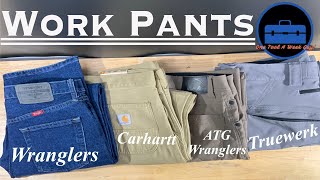 Work Pants Wrangler Jeans Carhartt ATG Wrangler Truewerk T2 [upl. by Leaw979]