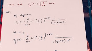 Bessels Function  Prove That J12x√2÷π×x  Example Problem 1  Engineering Mathematics [upl. by Giglio]