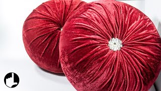 DIY Decoration Ideas for Home Round Pleated Pillows by HandiWorks 123 [upl. by Oilenroc465]