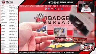 2023 Panini Impeccable Football Hobby 3 Box Case Break 8  PICK YOUR TEAM [upl. by Nepsa]