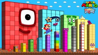 Mario vs the Numberblocks 1 10 100 and 1000 to the biggest number  Game Animation [upl. by Styles721]