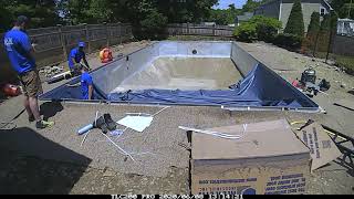 MCM Pool Service  Merlin Liner Installation  Sterling Shore  Time Lapse [upl. by Rossing]