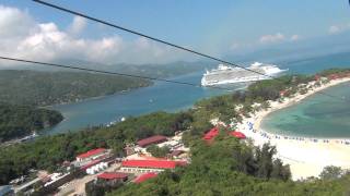 Dragons Breath Zipline  Labadee Haiti Royal Caribbean Oasis of the Seas [upl. by Nahtonoj606]