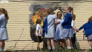 Banksy mural appears in school playground BBC News [upl. by Grieve427]