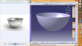 Catia V5  IKEA BLANDA BLANK SERVING BOWL [upl. by Necyrb]