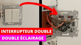 COMMENT BRANCHER UN INTERRUPTEUR DOUBLE  double allumage [upl. by Nosyla]