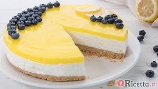 Cheesecake al limone senza cottura  Ricettait [upl. by Haag]