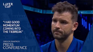 Grigor Dimitrov OnCourt Interview  Laver Cup 2024 Match 3 [upl. by Hserus]