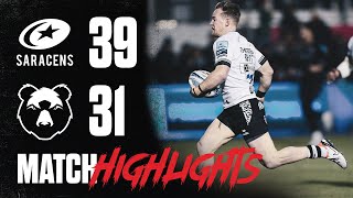 HIGHSCORING THRILLER AT THE STONEX Highlights Saracens vs Bristol Bears [upl. by Angle]