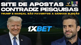 APOSTAS NA 1XBET AJUDAM A PROVAR QUE TRUMP E MARÇAL LIDERAM AS PESQUISAS [upl. by Odin]