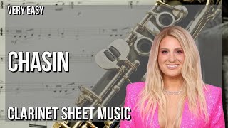 SUPER EASY Clarinet Sheet Music How to play Chasin by Paris Hilton ft Meghan Trainor [upl. by Falito]