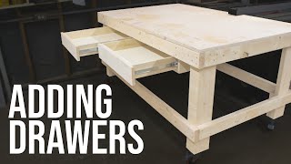 Adding Drawers to the 1Hour Workbench  Woodworking Shop Project [upl. by Towne]