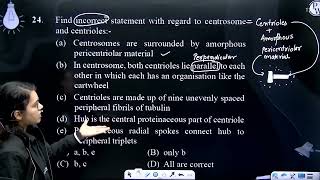 Find incorrect statement with regard to centrosome and centrioles a Centrosomes [upl. by Peony]