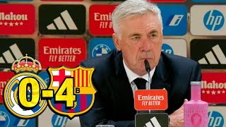 Rueda prensa ANCELOTTI REAL MADRID 04 FC BARCELONA [upl. by Atnovart694]