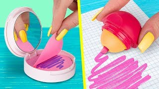 11 diy अजीब स्कूल के सामान जो आपको इस्तेमाल करने चाहिए  स्कूल के मजाक और लाइफ हैक्स [upl. by Elrod834]