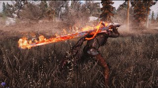 SkyrimSE Farron Greatsword moveset [upl. by Joete]