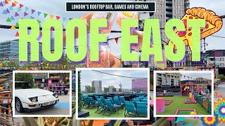 Roof East  Londons Rooftop Bar Games and Outdoor Cinema [upl. by Ennayllek889]