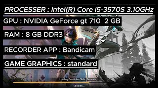 FREE FIRE TEST ON i5 3570s gt 710 2gb graphic card [upl. by Rourke48]