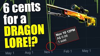 6 Cents For A DRAGON LORE STEAM MARKET DISASTERS Explained  TDMHeyzeus [upl. by Parsaye]