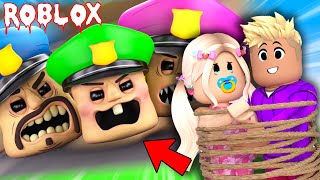 👶🏼 KOMİK POLİS AİLESİ PEŞİMİZDE 😂  ROBLOX Police Head Family Escape BUSE DUYGU roblox [upl. by Nahtnamas]