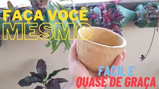 Como fazer vasos de barro fácil e barato [upl. by Alberto]