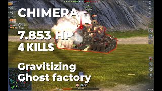 168th GUNNERS  CHIMERA  79 DMG  4 KILLS  GRAVITIZING  Ghost Factory  wotb wotblitz [upl. by Lisabet]