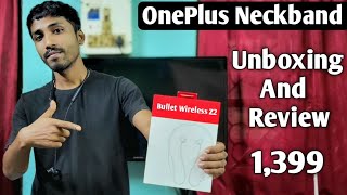 OnePlus Bullet z2 neckband unboxing and review in Hindi  Ultimate Bass Experience in ₹1599  ANC [upl. by Porte754]