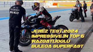 Jerez tes day 1 wsbk jerez 2024 rookie Bulega impressive Razgatlioglu top5 [upl. by Gregrory320]