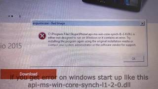 Error apimswincoresynchl120dll on windows start up  Visual C [upl. by Eikcir354]