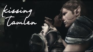 Dragon Age Origins Mod  Kissing Tamlen  Dalish Elf Origin [upl. by Noid851]