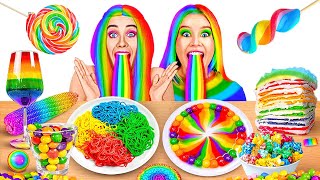 RAINBOW HACKS  Mystery Buttons Challenge Pop It DIY’s And Crafts by 123 GO FOOD [upl. by Anayra]