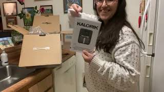 Unboxing the Kalorik 5 Quart Digital Air Fryer And Making Potatoes🥔 for the First Time [upl. by Aliab579]