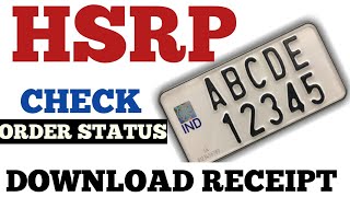 HSRP Receipt Not Generated  HSRP Order Status Check  HSRP Number Plate [upl. by Reprah]