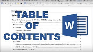 How to make a table of contents in word [upl. by Rabaj]