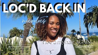 I Locd My Hair AGAIN  Journey to Microlocs [upl. by Pas642]