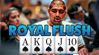 Royal Flush to High Card Biggest Pot With Every Hand [upl. by Oremor]